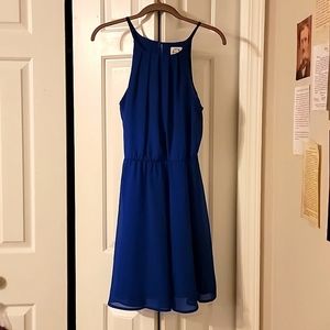 Francesca's Blue Halter Dress